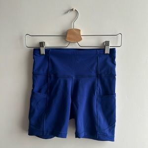 Blue Lululemon shorts